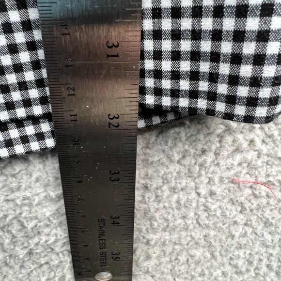 Alfred Dunner Women Pants 18 Black White Gingham High Rise Pull On Elastic Waist - Picture 9 of 10